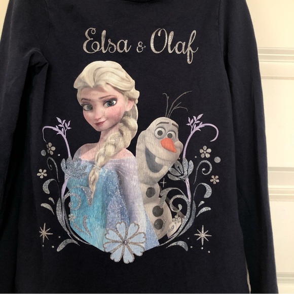Disney Elsa & Olaf Graphic Girls Long Sleeve T-Shirts size 6 - Picture 3 of 13